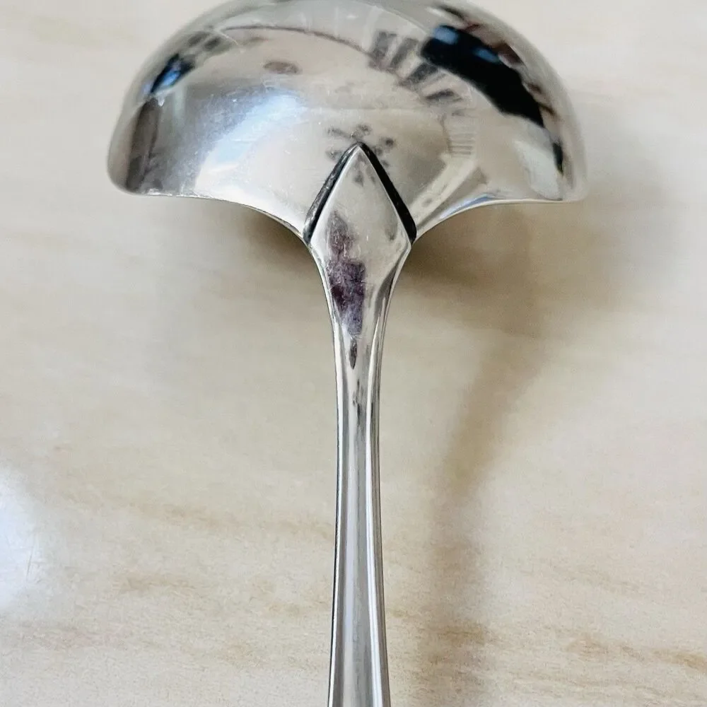 WMF Cromargan Germany Shadowpoint Solid Smooth Casserole Spoon 8 1/8” Stainless